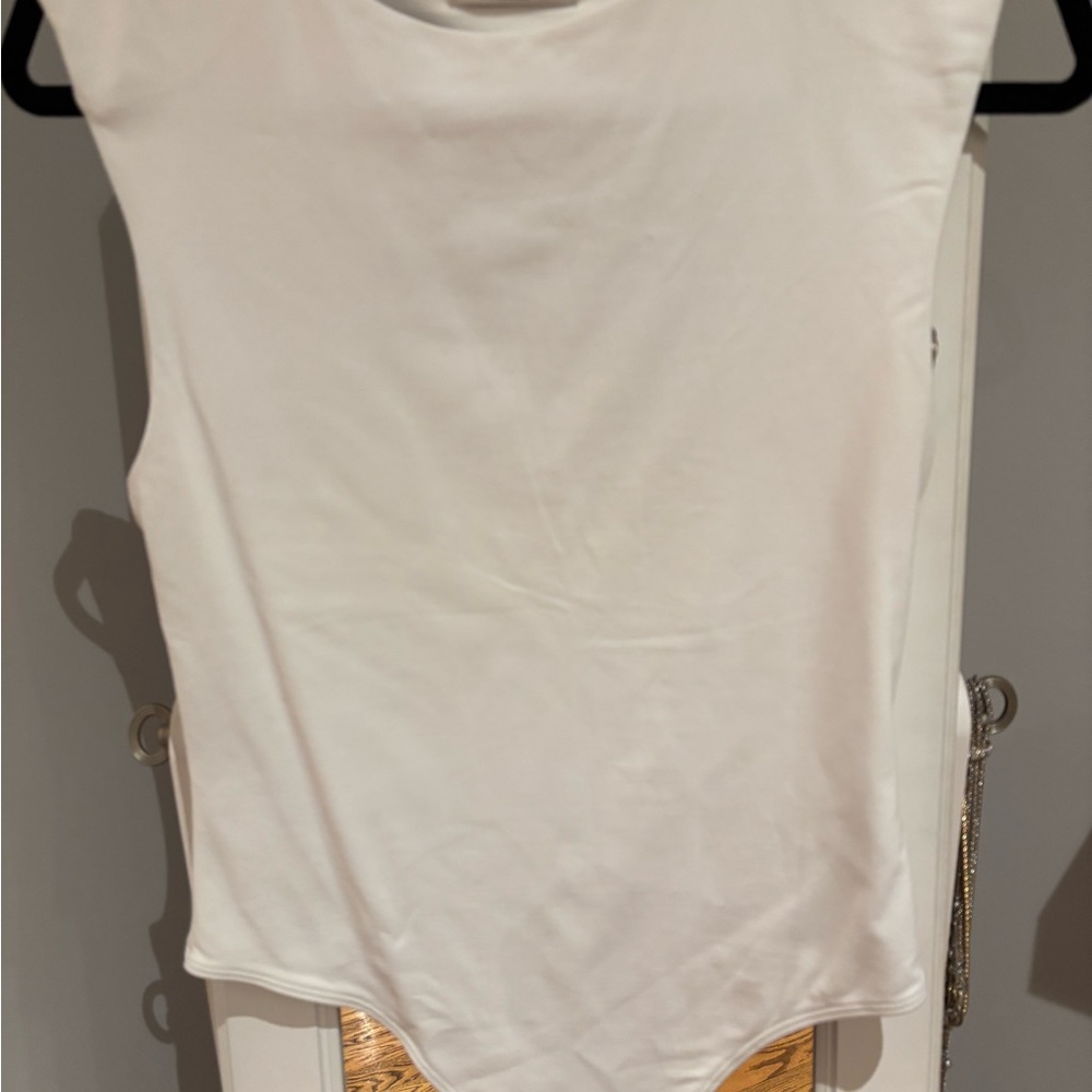 Babaton White Sleeveless Bodysuit